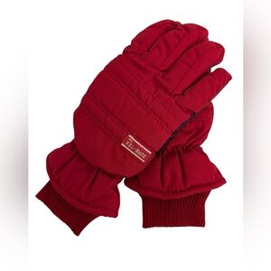 GORE-TEX Gloves Thinsulate Insulated Winter Gloves Red w Grey Lining Unisex O/S